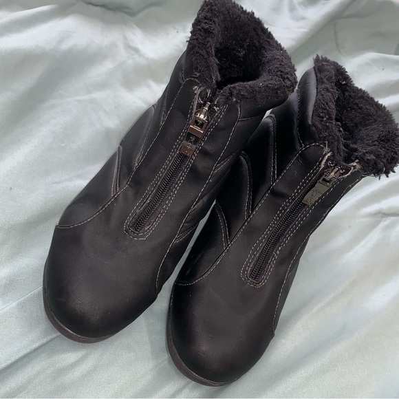 Sporto Zelda2 Black Faux Fur Lined Waterproof Ankle Boots size 7M - Picture 4 of 12